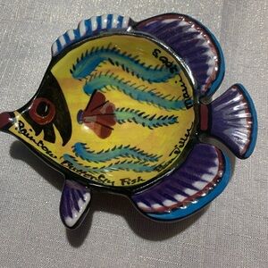 Colorful Ceramic Fish decor bowl